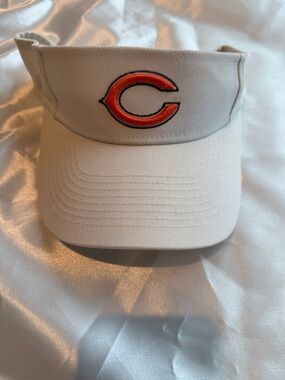 NFL Beige Visor with Orange and Navy Chicago 'C' Logo